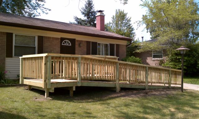wood wheelchair accessible ramp