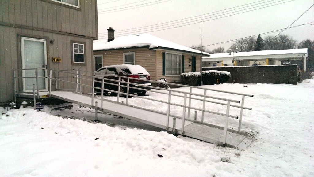 Aluminum Ramp in the Winter