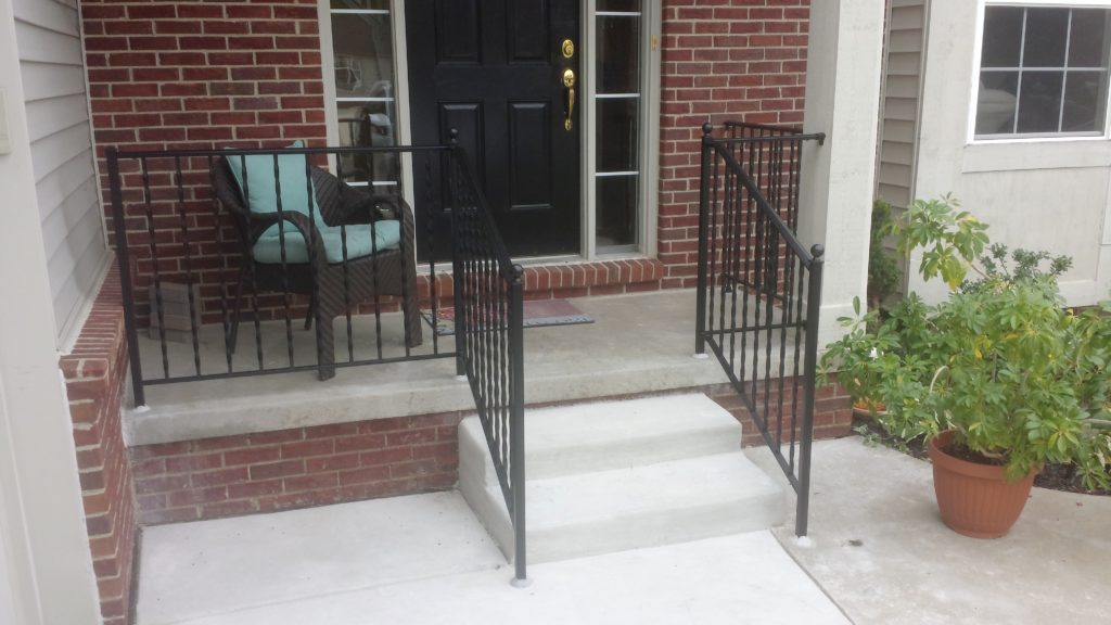 iron rails front entrance